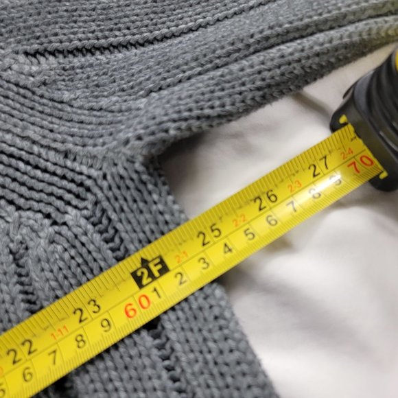 Tommy Bahama Jeans Mens XL Gray Cardigan Sweater Jacket Full Zip Heavyweight - Picture 10 of 12